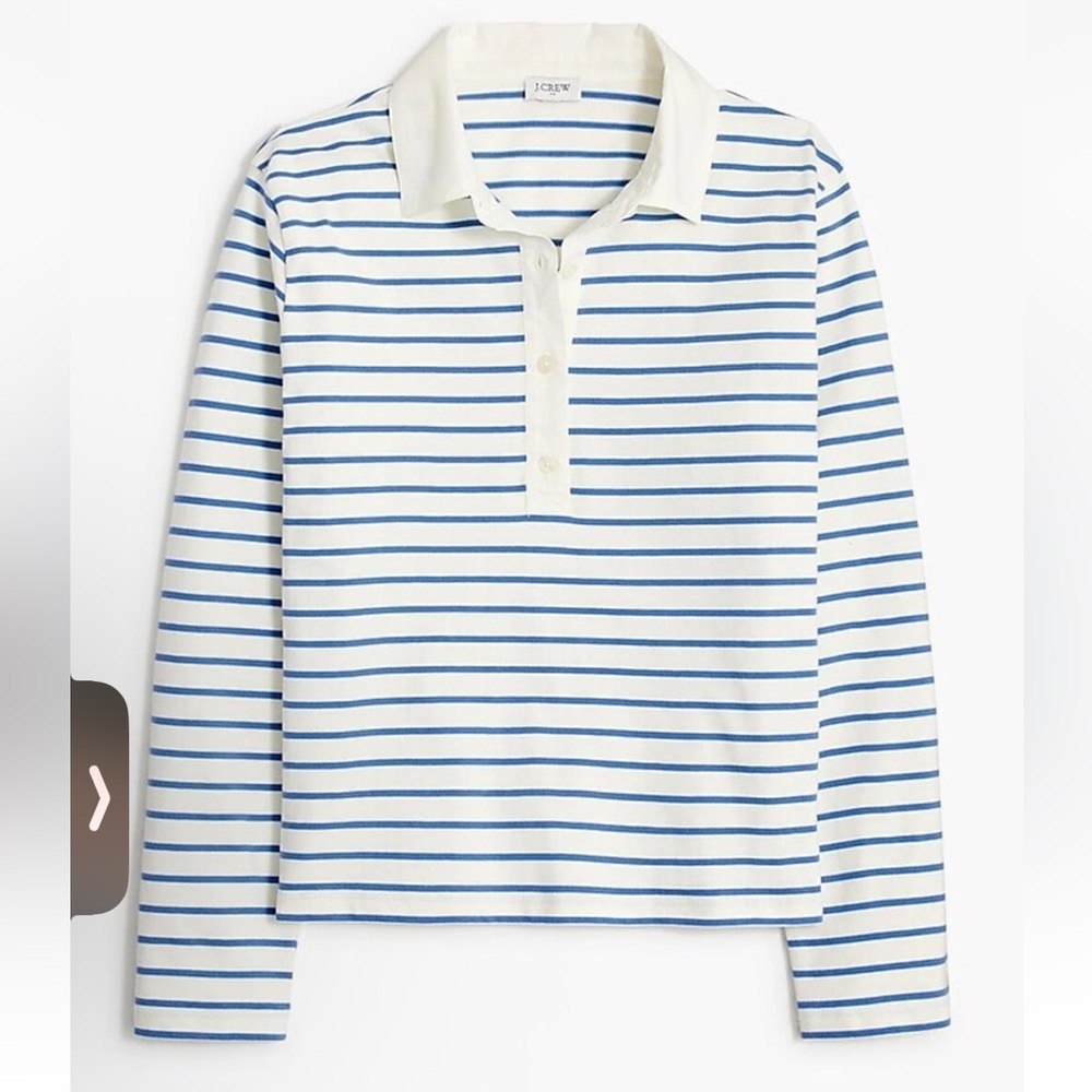 Jcrew poplin collar polo shirt size medium
